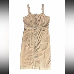 levi's corduroy jumper dress fiorella calla cottagecore mini overall L women's